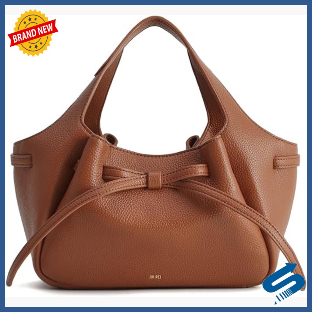 Vegan Leather Tote Bag With Adjustable Crossbody Strap